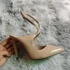 Женские босоножки Hollow Jazz Dance Sexy Pumps 11 см с острым носком на высоком каблуке с ремешком на щиколотке для вечеринки в ночном клубе, свадебные туфли