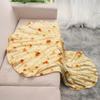 Funny Round Corn Tortilla Blanket Soft Warm Throw Blanket for Sofa Office Bed Camping Traveling Flannel Blankets Food Blankets for Adults