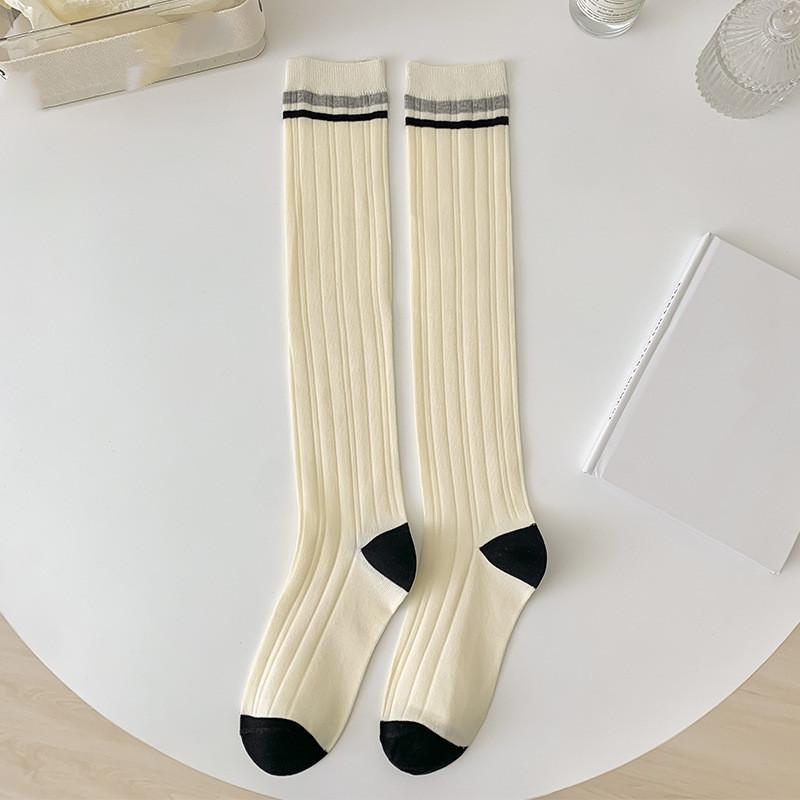 British Style Plaid Women Stockings Long Socks Japanese Style High School Students Thigh High Socks Girls Kawaii Cute Knee Socks