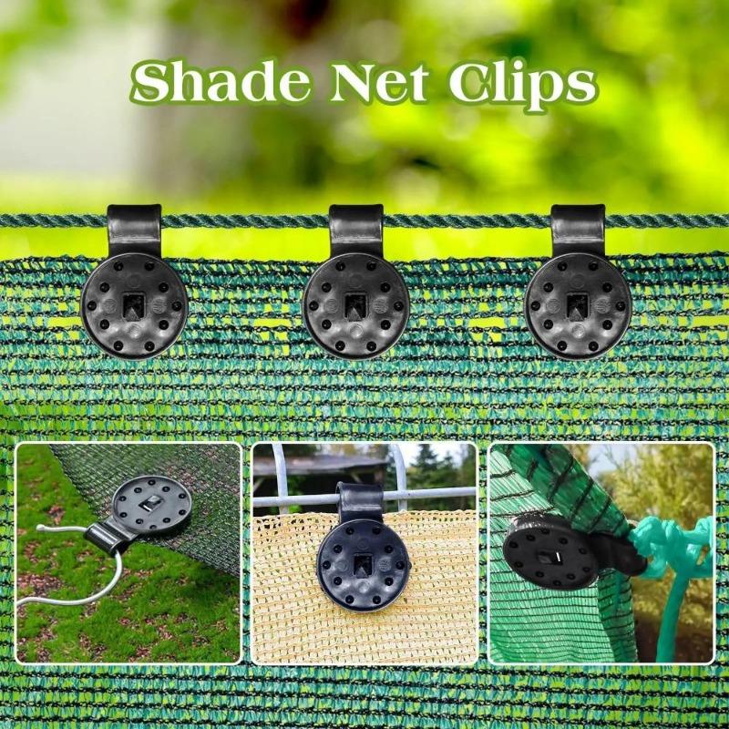 200pcs Outdoor Shade Cover Free Buckle Outdoor Multi-purpose Plastic Clip Awning Detachable Fixed Rod Special Clip for Sunscreen Net
