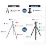 NEEWER Camera Tripod Monopod for 197cm DSLR Camera Remote Ball Axis Center Type QR Included Compact Aluminum Alloy Lightweight Sports Day Climbing
