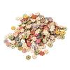 Flower Buttons Retro Rich   Vivid Colors   Wood Wide Application Craft Buttons for Clothing Bag
