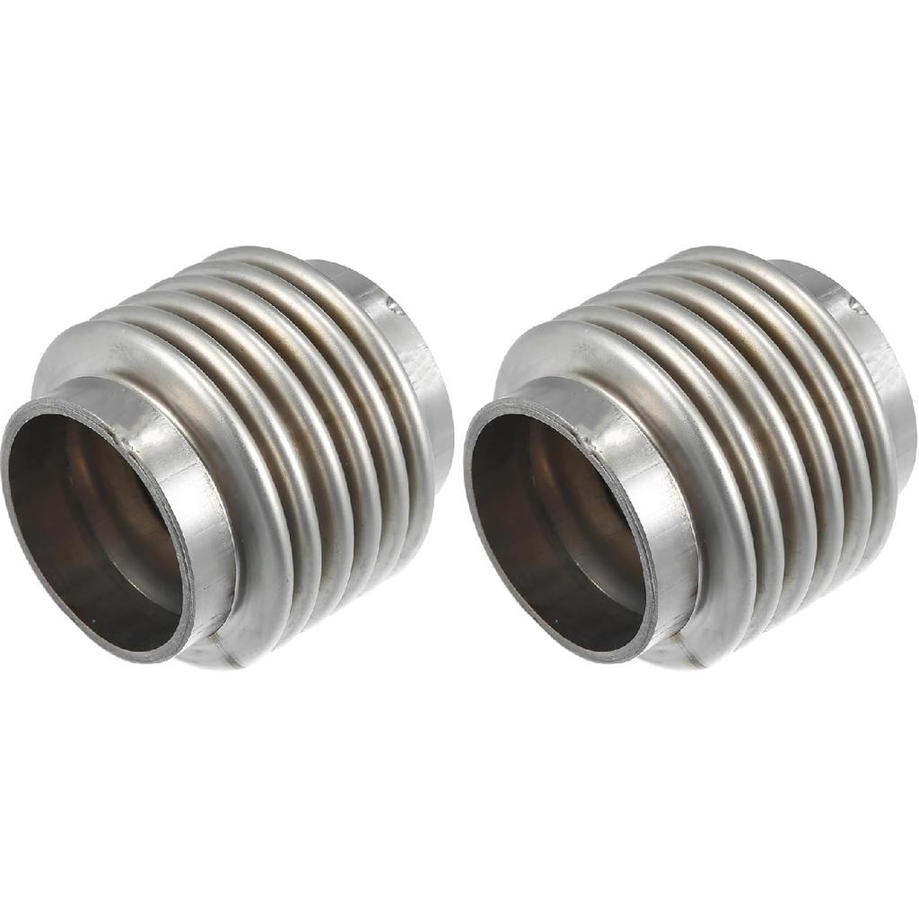 Car Exhaust Flexible Pipe, 45x63.5mm 1.77"x2.5" Exhaust Flex Connector Pipes Bellows Universal for Car Durable Stainless Steel Silver Tone