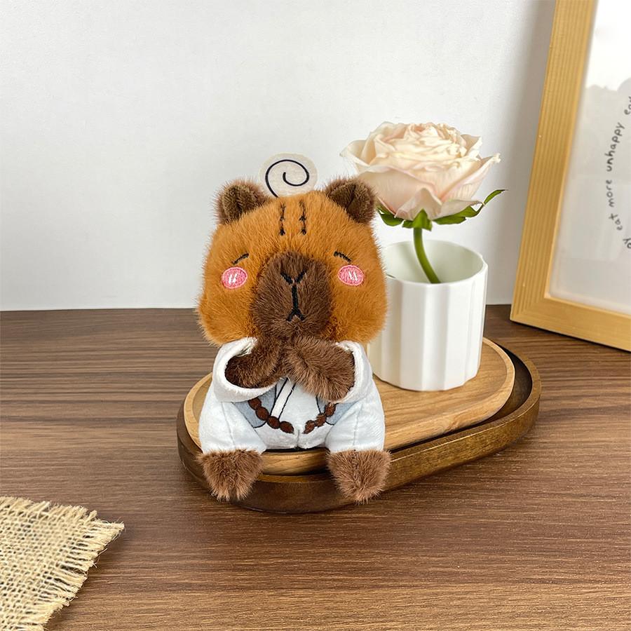Capybara Plush Captivating Keychain Doll With Short Fur Perfect For Kids And Adults
