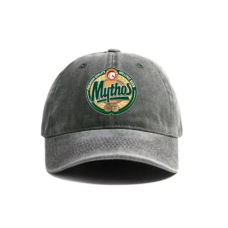Кепки с логотипом пива Mythos, потертые кепки, кепка дальнобойщика, мужские, женские, ретро, для улицы, летние, регулируемые, кепки с греческим пивом Mythos, повседневные