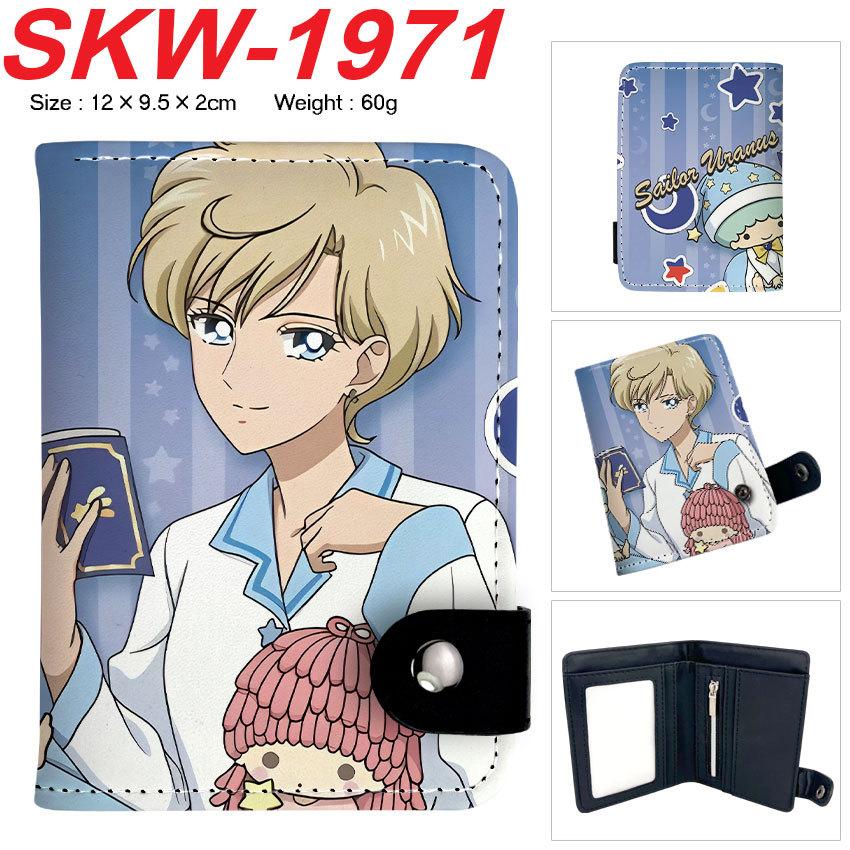 Sailor Moon Anime Print Vertical Snap Wallet Luna Colorful Pocket Card Holder Mini Coin Purse 1pcs