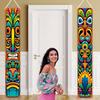 Summer Couplet Banner TIKI Totem Tropical 1 Pair Polyester 180x30cm Indoor Outdoor Decor