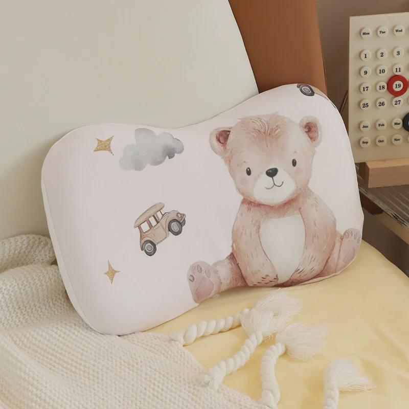 Подушка для сна с эффектом памяти для детей от 0 до 6 лет - чистый хлопок, для всесезонного использования