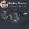 Metal Business Half Frame Anti-blue Light Reading Glasses Vintage Men Office Presbyopia Eyeglasses Optical Far Sight Glasses