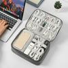 Cable Organizer Case Waterproof Multi-purpose Zipper Closure Wear-resistant Travel Cable Clip Storage Box Travel Supplies