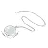Necklace Jewelry Optical Magnifier with Chain Necklace Neckglasses Portable Monocle for Reading Collecting Library Gift