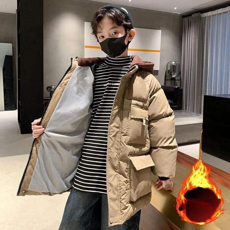 Зимняя детская одежда Пуховики для мальчиков Детские пальто Хлопковая одежда Детские теплые куртки в корейском стиле