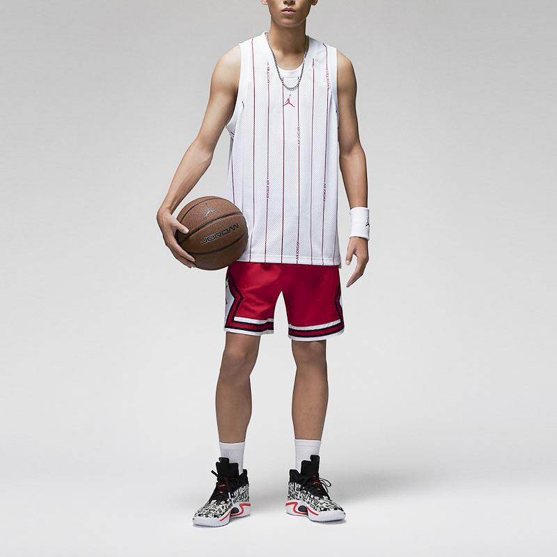 Jordan Dri-FIT Sport Logo Print Быстросохнущие тканые шорты для баскетбола и фитнеса Мужские шорты Красные FB7581-687