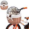 Dog  Basket  Front Basket Willow Woven Bike Basket Pet Carrier Basket for Dog Puppy Cats
