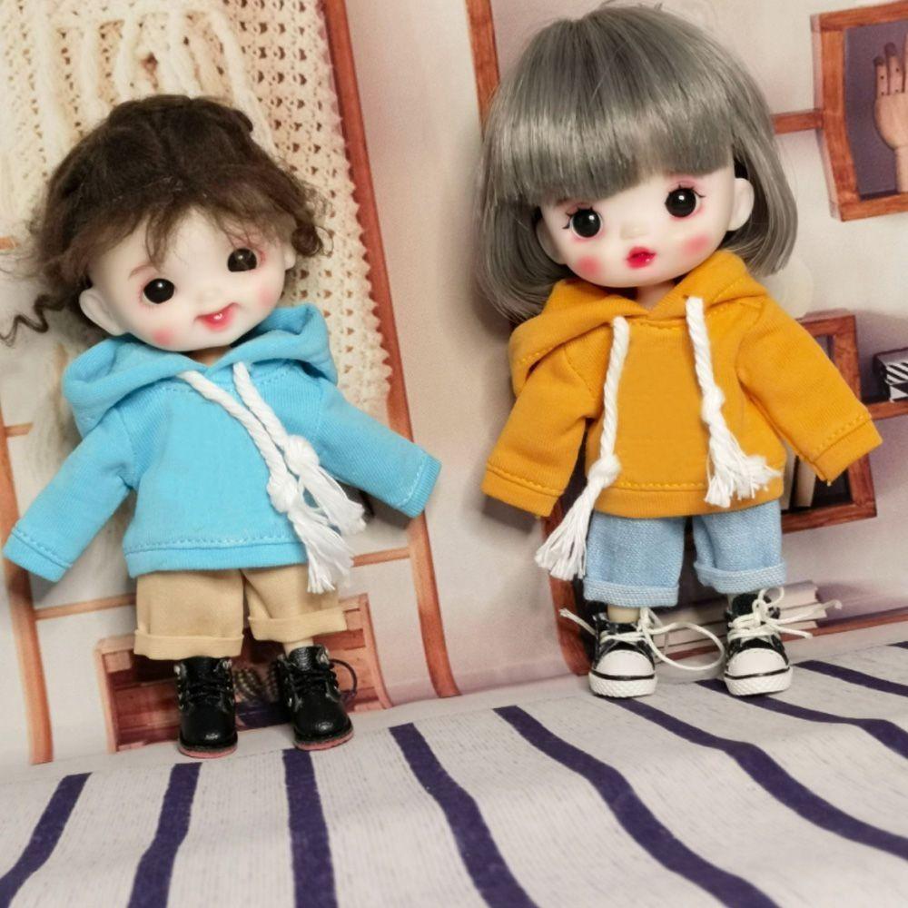 Handmade Doll Hoodies Causal Wear Obitsu 11 Outfits Kids Toys OB11 Doll Clothes  1/12 BJD