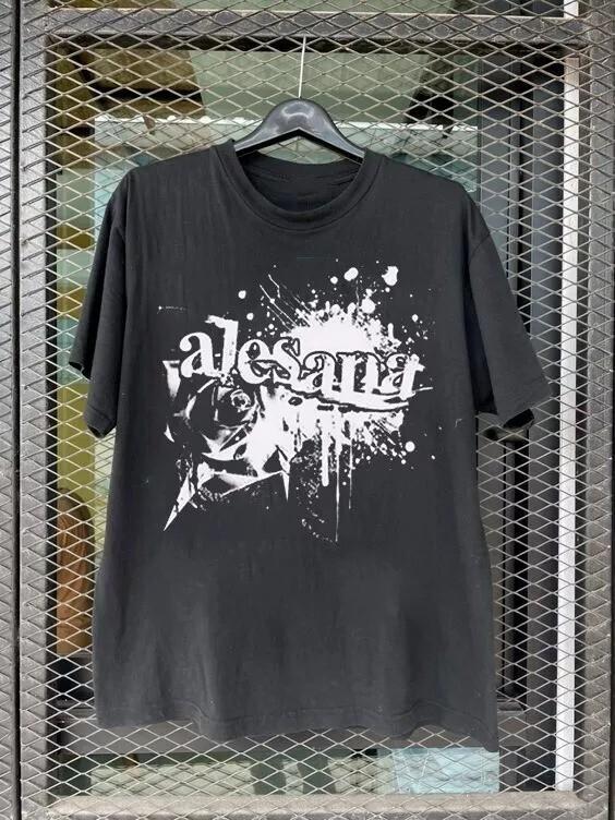 Alesana Band White Logo Black Short Sleeve T Shirt Unisex T-Shirt