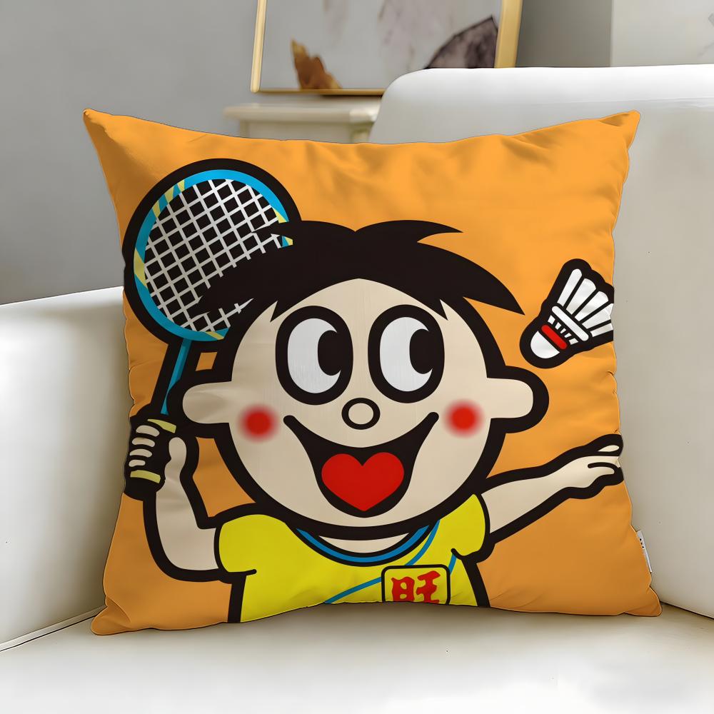 popular snack brand Wangzai Cushion Cover Soft EasyWash Pillow Case Versatile for Couch Bed Travel and Office