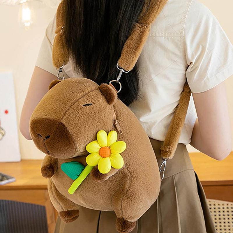 35 см Капибара плюшевый рюкзак кавайная плюшевая кукла меховая сумка детская сумка сумка через плечо мини рюкзак сумки подарки для друга