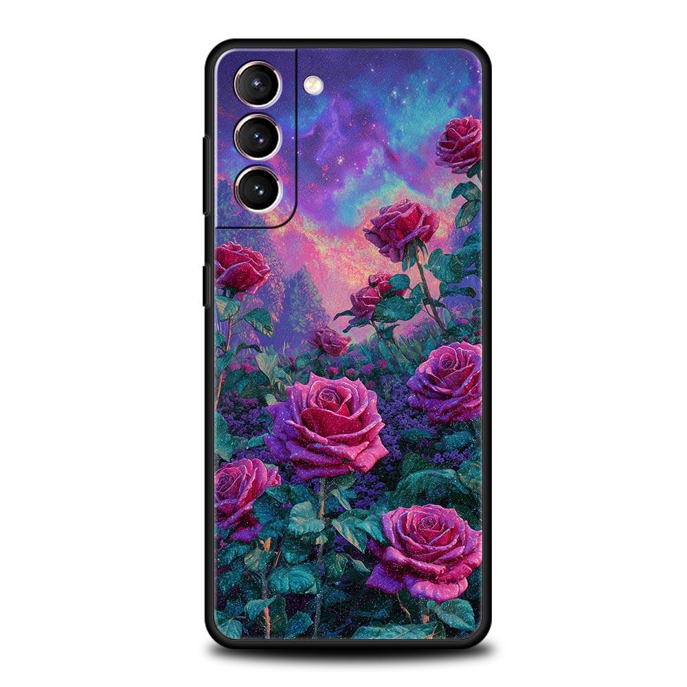 Чехол для телефона с дизайном «Цветы в стиле масляной живописи» для Samsung Galaxy S26 S25 S24 S23 S22 S20 S21 FE Ultra S25 Edge Plus 5G Мягкий ТПУ