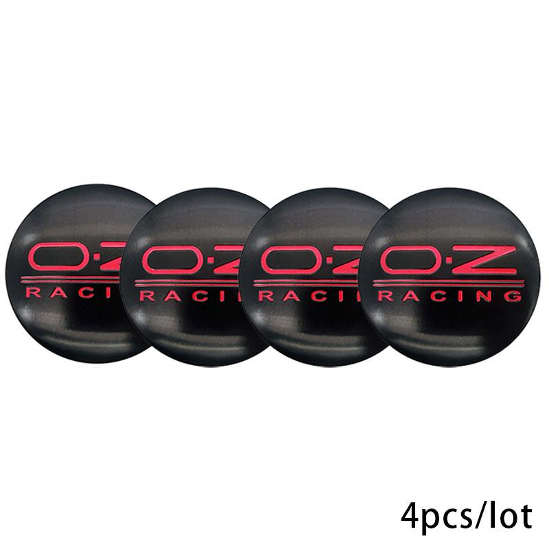 4PCS/LOT 56MM 3D Car Wheel Center Wheel Hub Cap Auto Refit Sticker Decoration Accessories Case For OZ Racing Car Styling