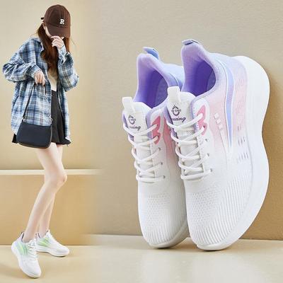 Весна 2025 г. Модные женские кроссовки из корейской ткани для бега — стильная уличная одежда для студентов (ФЗ6602)
