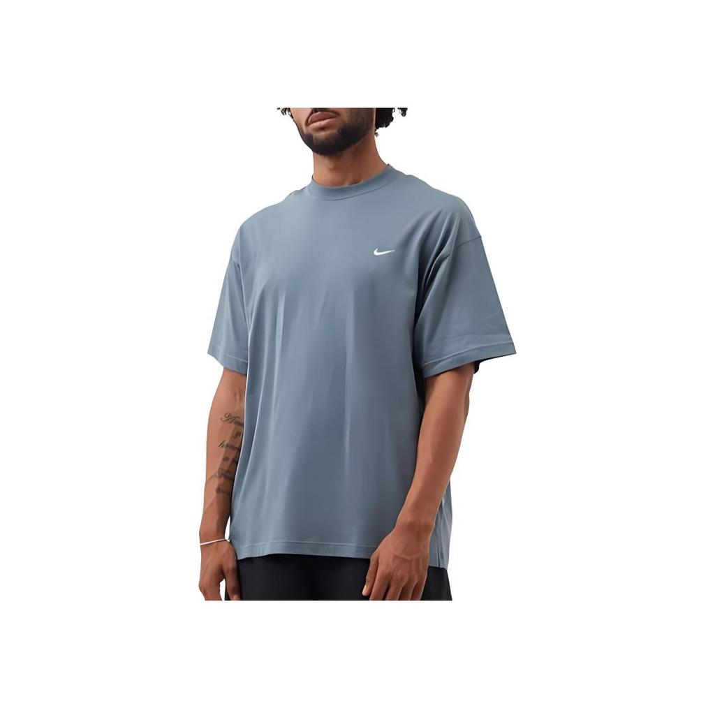 Nike Logo Print Crew Neck Short Sleeve T-Shirt Men Tops Dark-Gray CV0559-387