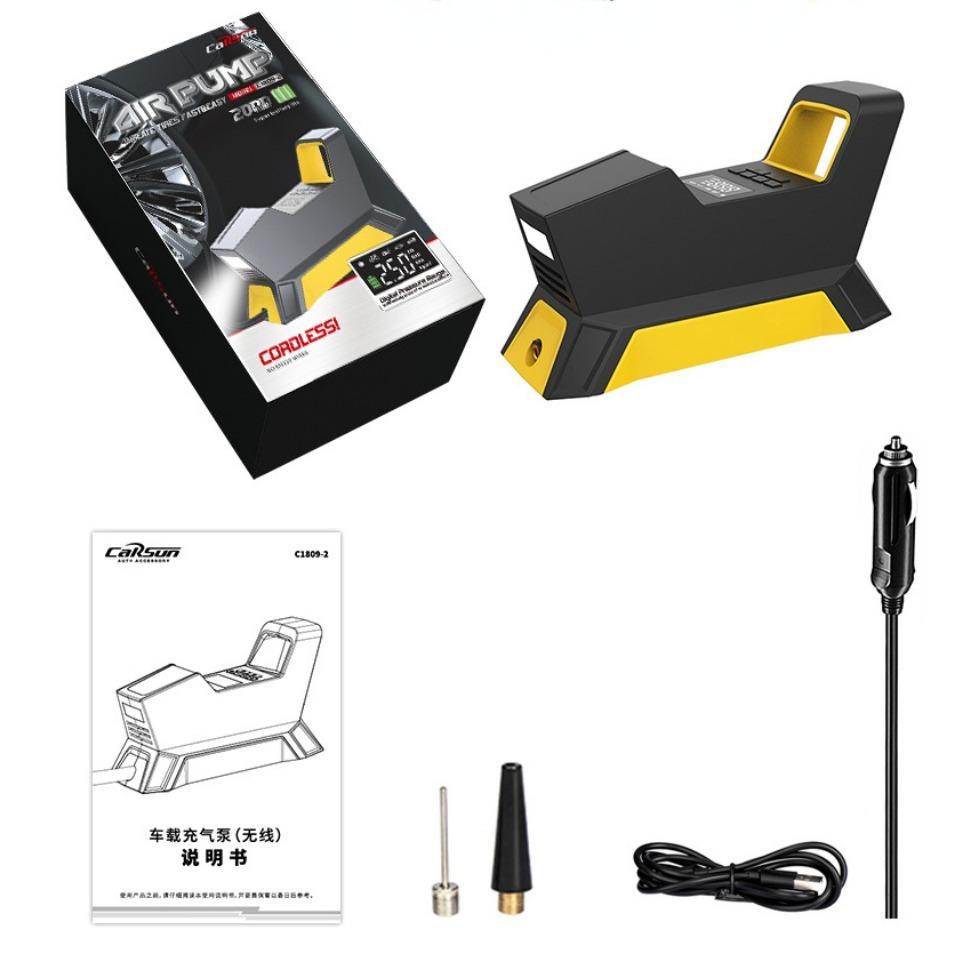 Электрический воздушный насос для автомобиля, воздушный насос 150 PSI, шариковая автомобильная шина, светодиодные зарядные устройства SOS, автоматическая остановка выхода газа