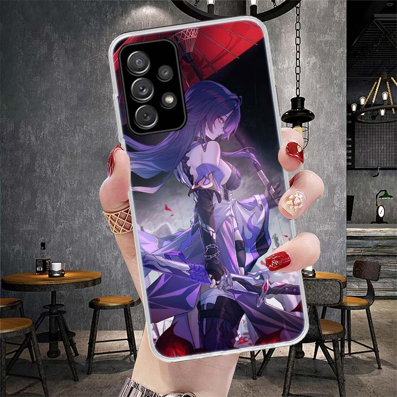 Чехол для телефона Honkai Star Rail Acheron для Samsung Galaxy A71 A51 A41 A31 A21S A11 A70 A50 A40 A30 A20E A10S A20S A6 A7 A8 A9 + Sof