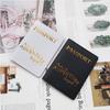 Suitcase Check Card Passport Cover Leather Custom Couple Wedding Passport Bag Luggage Tag Custom