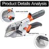 45° - 135° angle cutting scissors, quarter-circle cutting tool, used for cutting PVC, PPR, PE pipes, cork, including 10 spare blades