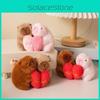 Cute Plush Capybara Keychain Heartfelt Design Soft Pp Cotton Gift For Friends And Lovers