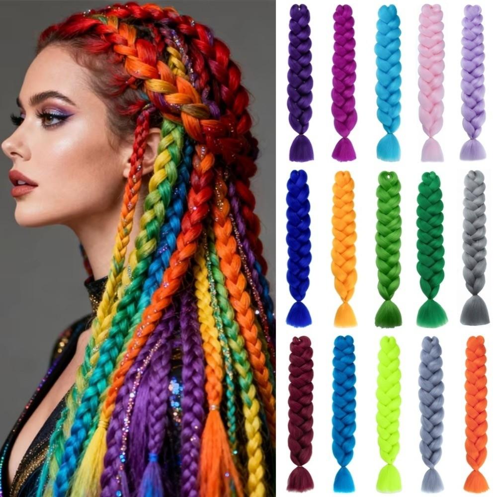 Цветные синтетические косы наращивание волос крючком афро DIY Jumbo Hair Вечеринка