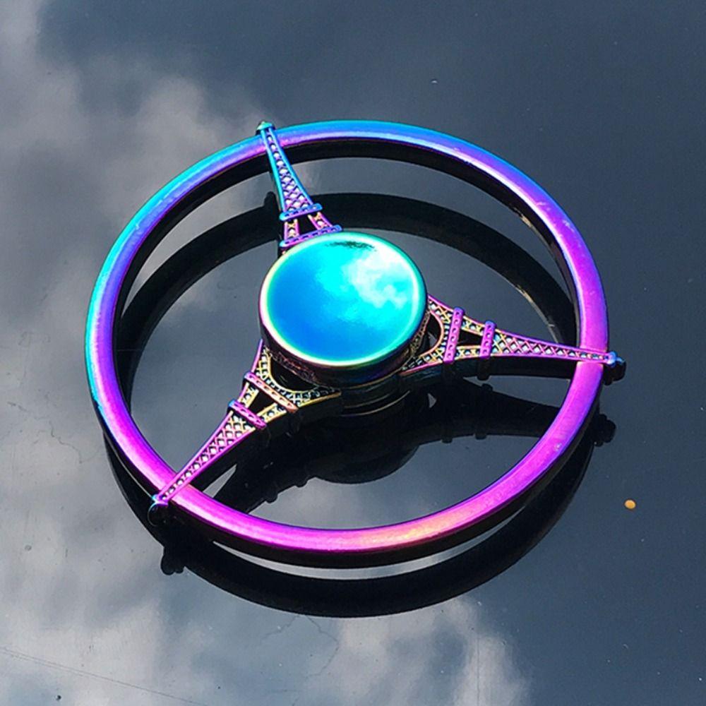 Малошумный металлический радужный пальчиковый спиннер из цинкового сплава с гироскопическим наконечником для рук, детские подарки