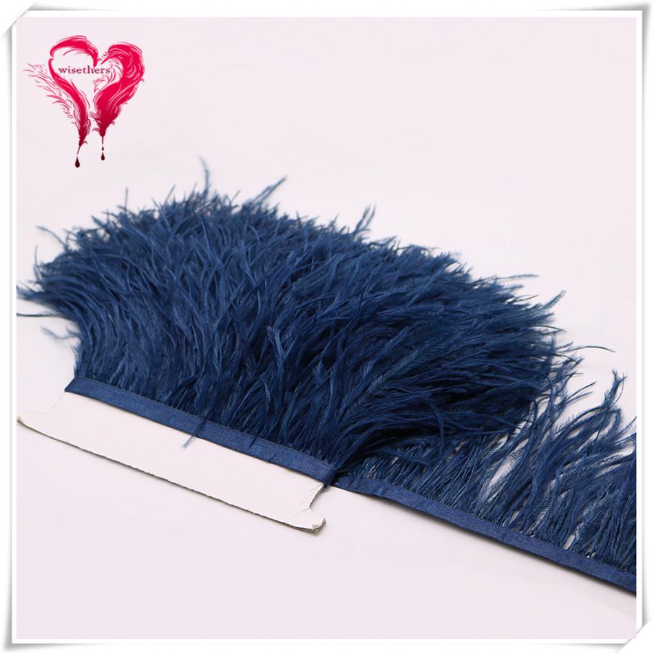 Ostrich Hair Cloth Edge Dress Dress Accessories Skirt Feather Trim With 10-15Cm Tassel