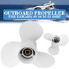 11 3/8 X 12 Aluminum Alloy White Marine 3-Blade Outboard Motor Propeller Suitable For Yamaha 40-60HP 90mm Aperture