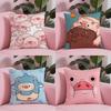 Cute Anime Pink Pig Kwaii Cartoon Pillow Case Safe Custom Photo Pillow, Anti-fade Brushed Fleece Cushion, Maternal