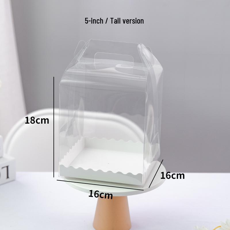 Прозрачные коробки для тортов с ручками (3", 4", 5", 6") и Коробки с Взрывающимся Шоколадным Фонданом (4", 5", 6")