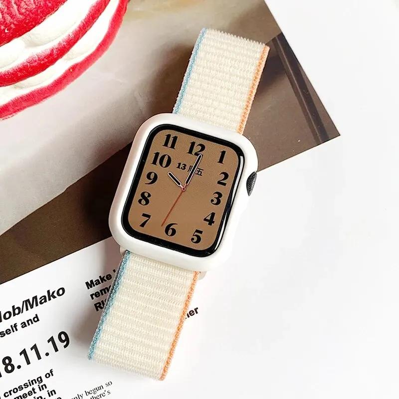 Nylon loop For Watch Band Ultra-2 49mm 44mm 40mm 45mm 41mm Sport pride Bracelet iwatch Strap Series 9 8 se 7 6 5 4 3