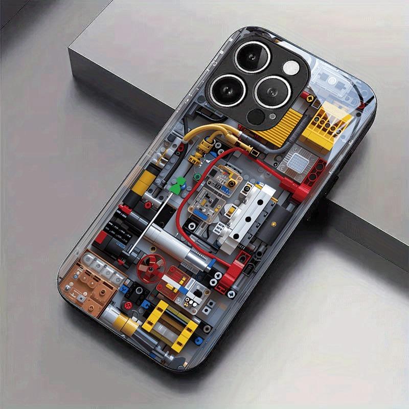 Креативный чехол для телефона из закаленного стекла с рисунком механической печатной платы, черный, для Samsung Galaxy S25 S24 S23 Ultra Plus FE