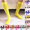 Knee High Elastic Socks Stretch Solid Breathable Casual Hosiery Stockings