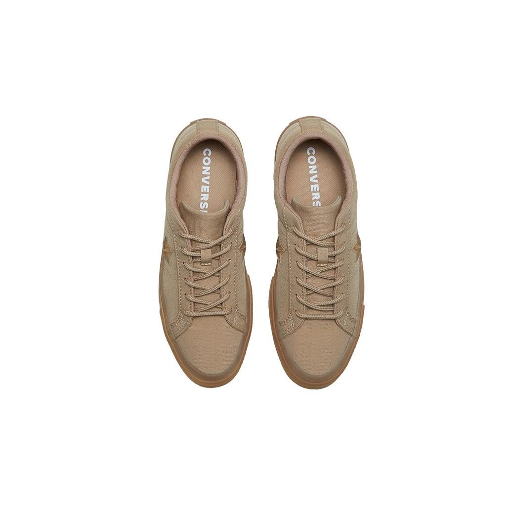 Converse Модная удобная парусиновая обувь на низком ходу серии One Star, унисекс, кроссовки, коричневый 165018C