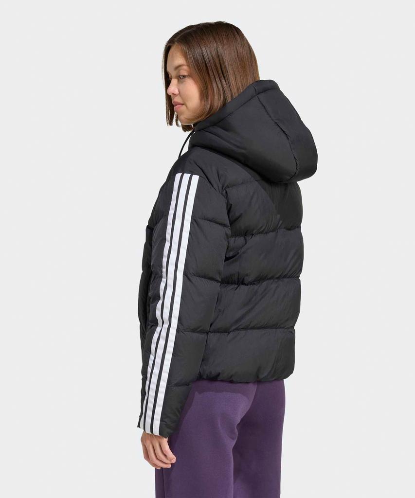 Adidas Climawarm 3-Stripe Puffer Down Hooded Jacket - Black / Jw3429