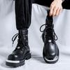 2025 Heightening Martin Boots Men's Trend High-top Autumn and Winter Retro British Wind Locomotive Tooling Boots 70055-R