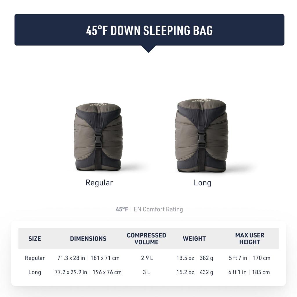 Sea to Summit Спальный мешок Spark Ultralight Down 45 градусов, обычный, женский