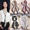 Thin Foulard Neckerchief Long Hair Ribbon Luxury Narrow Scarf