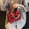 Дизайнерская сумка-тоут Sense Bow Chain Tote для женщин, новая модная жемчужная свадебная сумка, популярная винно-красная сумка через плечо, повседневная маленькая квадратная сумка