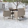 VidaXL Garden Dining Furniture Cushions 5 Pcs Dining Furniture Table and Dining Chairs Patio Furniture 3099318