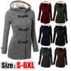 Winter Women's Fashion Warm Wool Hooded Coat Blended Cotton Fur Collar Coat Casual Cotton Jacket Plus Size