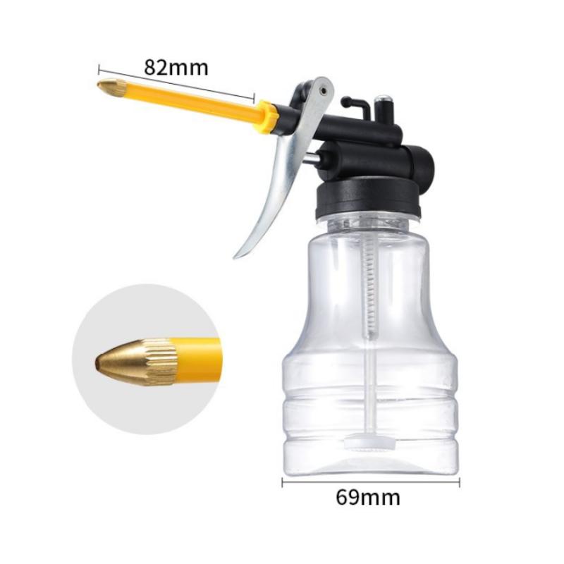 250 ML Oil Can High Pressure Hand Pump Oiler Lubrication Metal Gun for Lubricants Oiler with Oil Spray Hose Car Oil Pot Bottle
