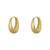 European American Chic Style Oval Earrings For Women Gold Plated Alloy Statement Fashion